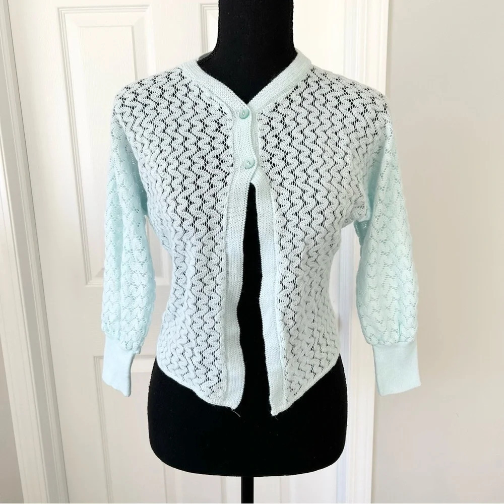 Vintage 70s Courtaulds Courtelle Acrylic  Cardigan Made in UK